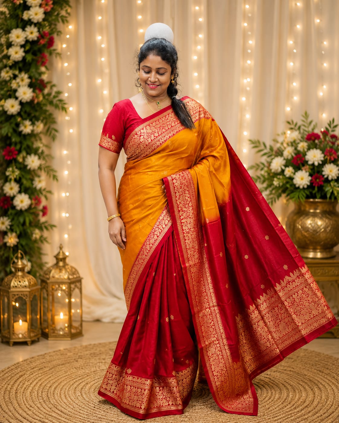 viscose 3D saree with traditional border