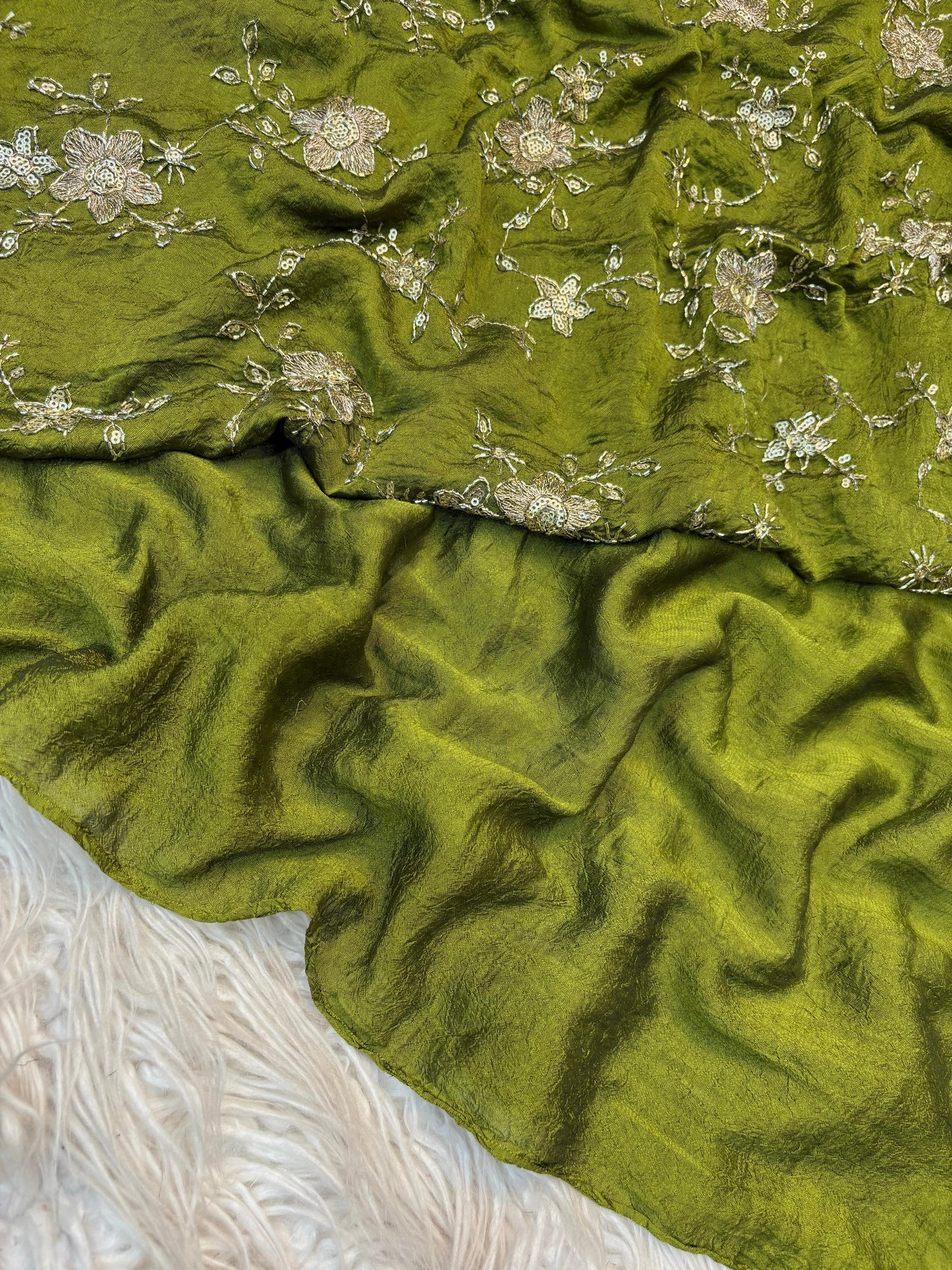 Rangoli Crush Saree - with work Blouse