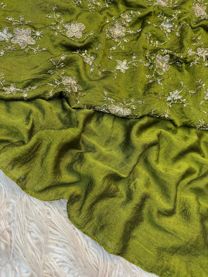 Rangoli Crush Saree - with work Blouse