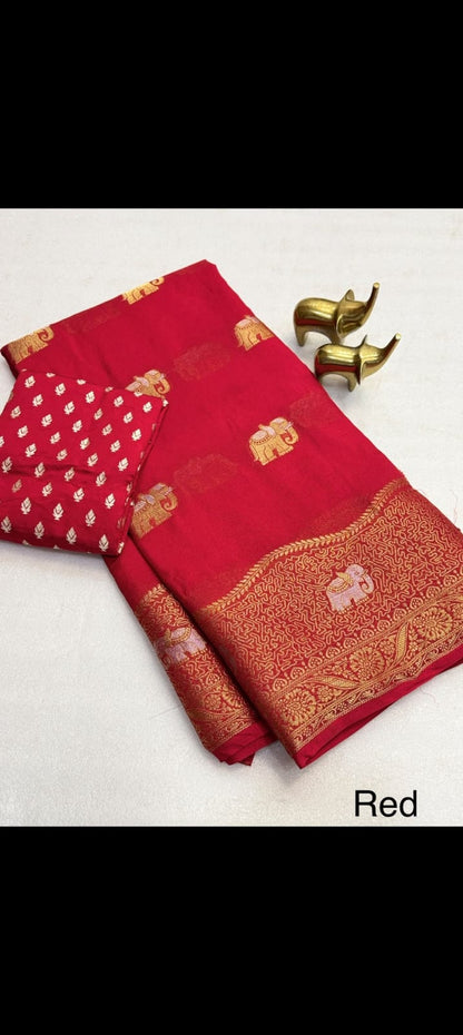 Dola Silk Saree - With designer blouse