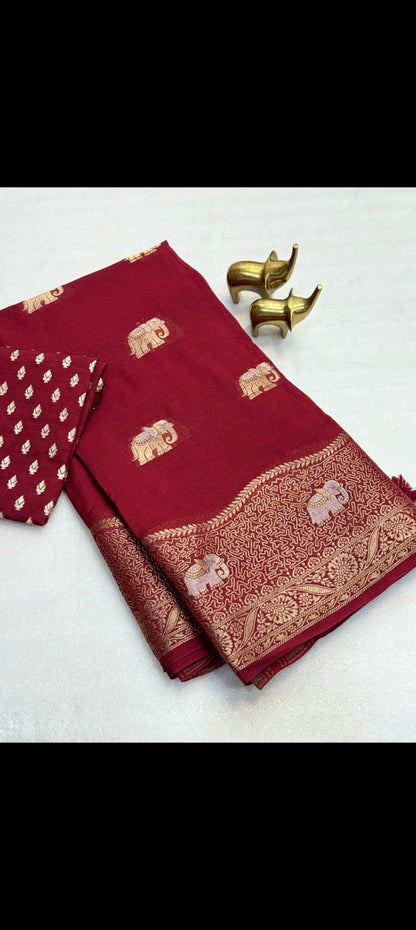 Dola Silk Saree - With designer blouse