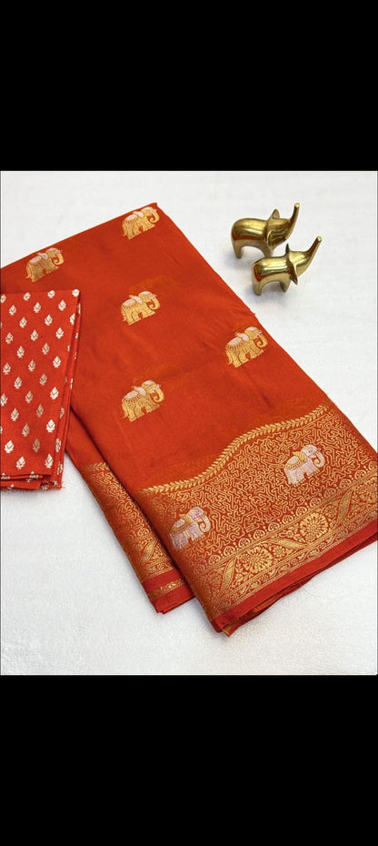 Dola Silk Saree - With designer blouse