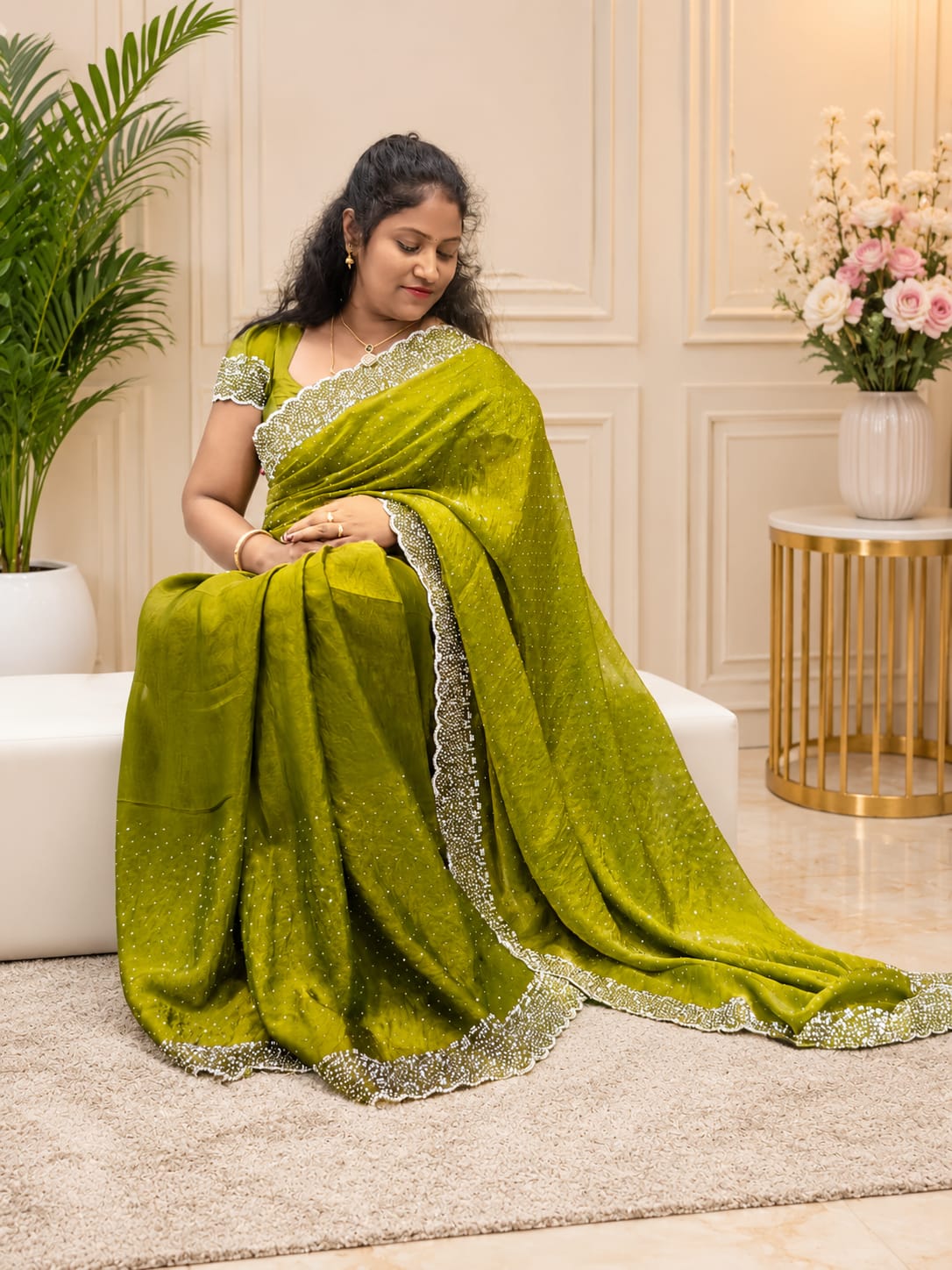 Space Silk Stonework Sarees