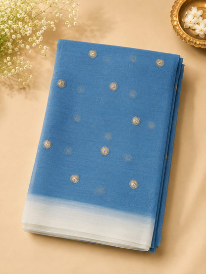 Crunchy Crush Saree - Dual Colors with Embroidery