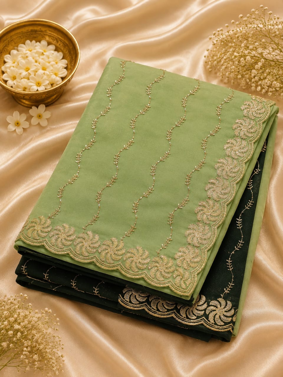 Bead work saree