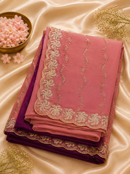 Bead work saree