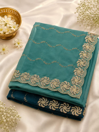 Bead work saree