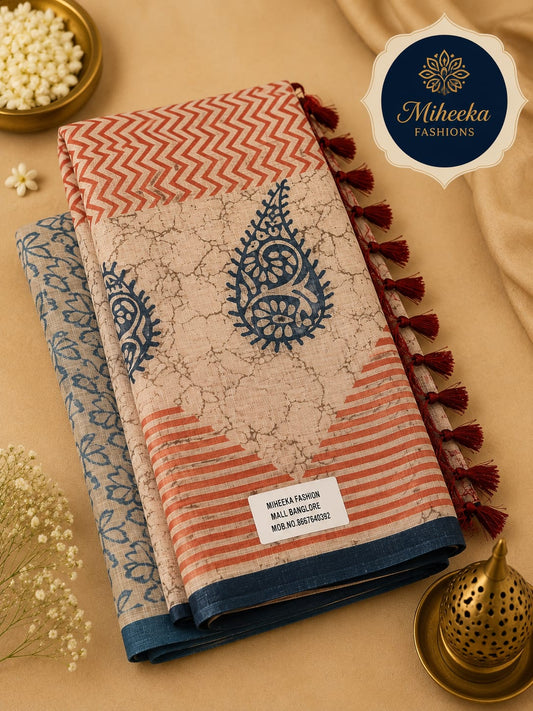 Lenin cotton saree
