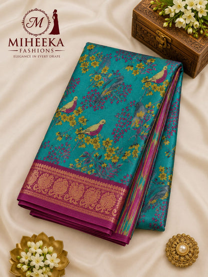 Dolla SILK saree with KALAMKARI print