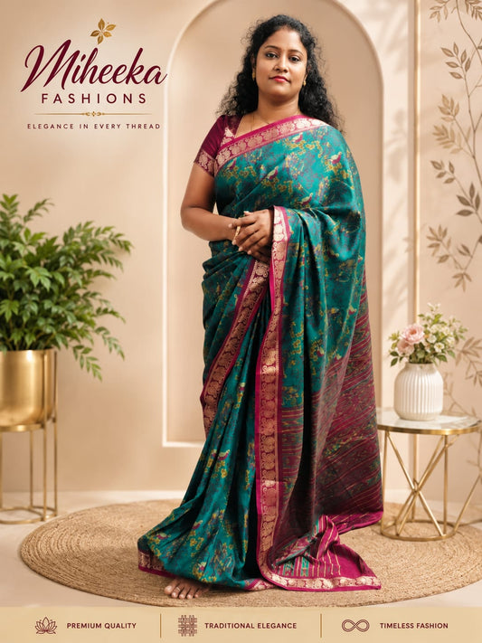 Dolla SILK saree with KALAMKARI print