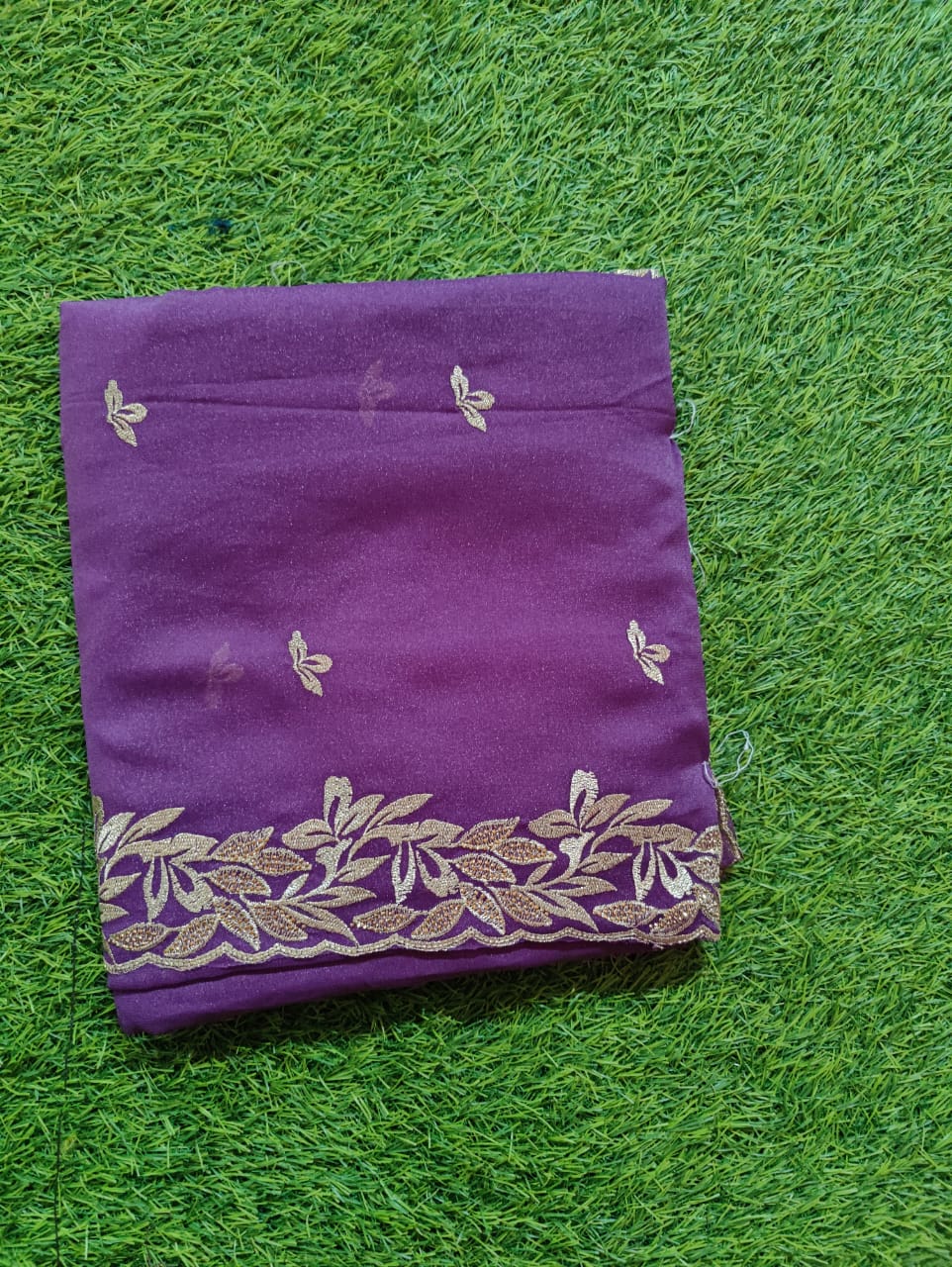 Radiant Pink Saree with Golden Embellished Border