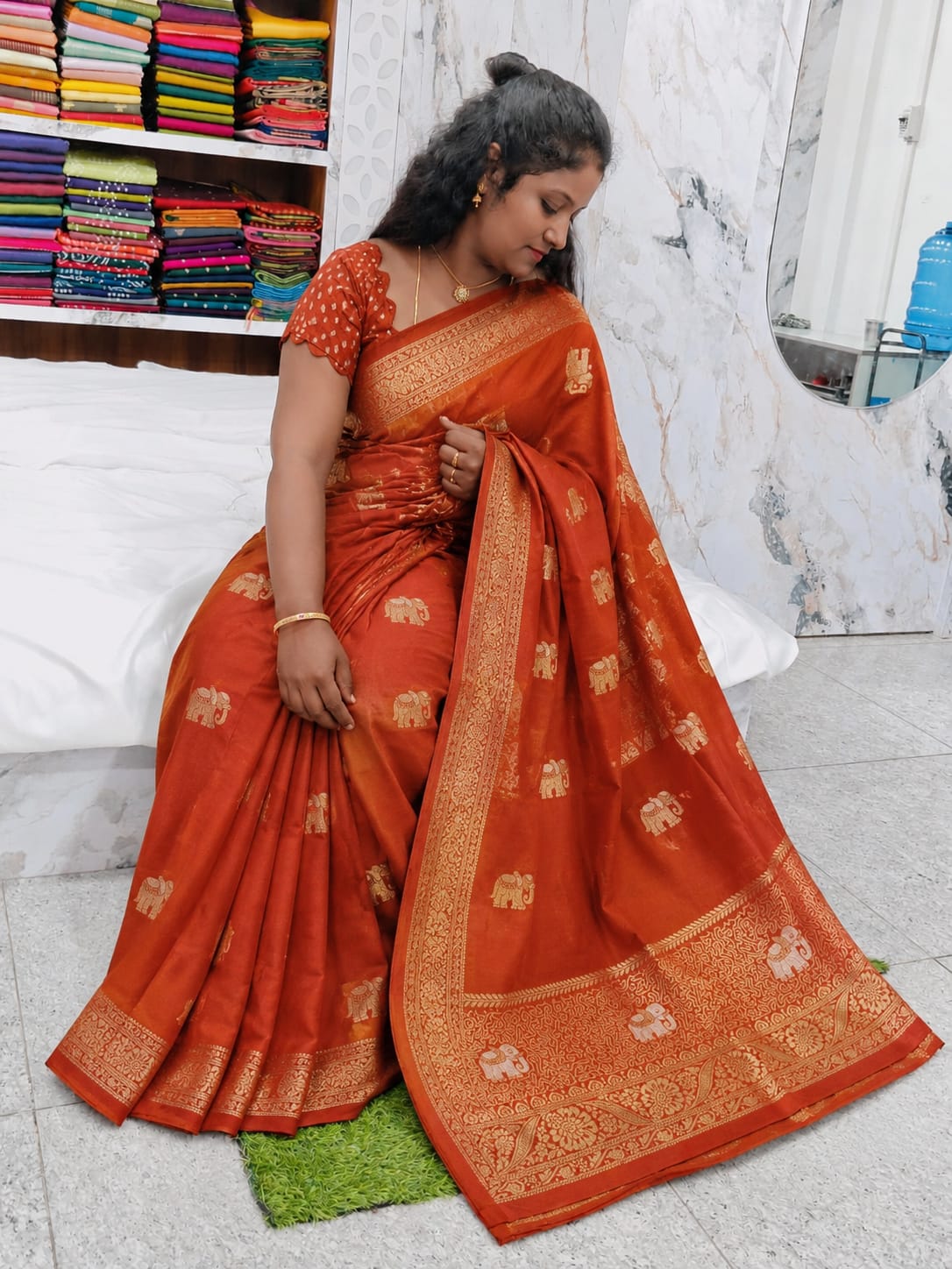 Dola Silk Saree - With designer blouse