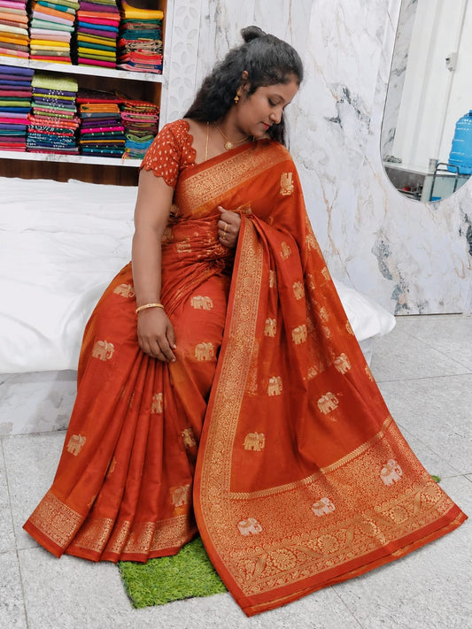 Dola Silk Saree - With designer blouse