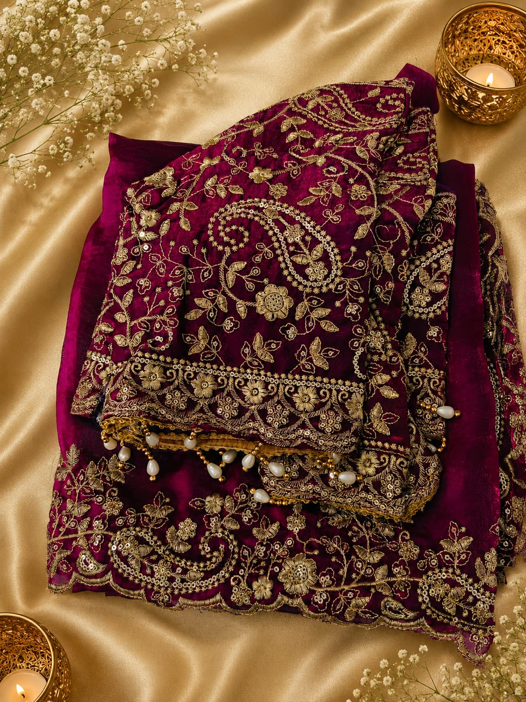Space Silk saree - With ready made blouse