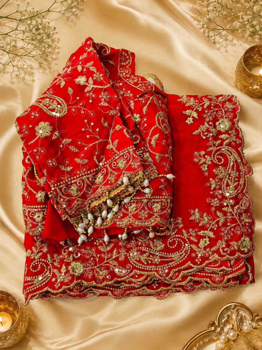 Space Silk saree - With ready made blouse