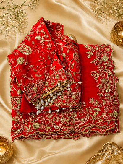 Space Silk saree - With ready made blouse