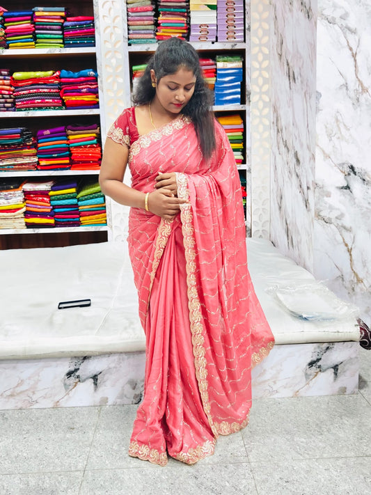 Bead work saree