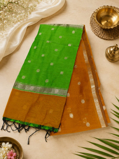 Maheswari Khadi Silk Zari Butti Saree